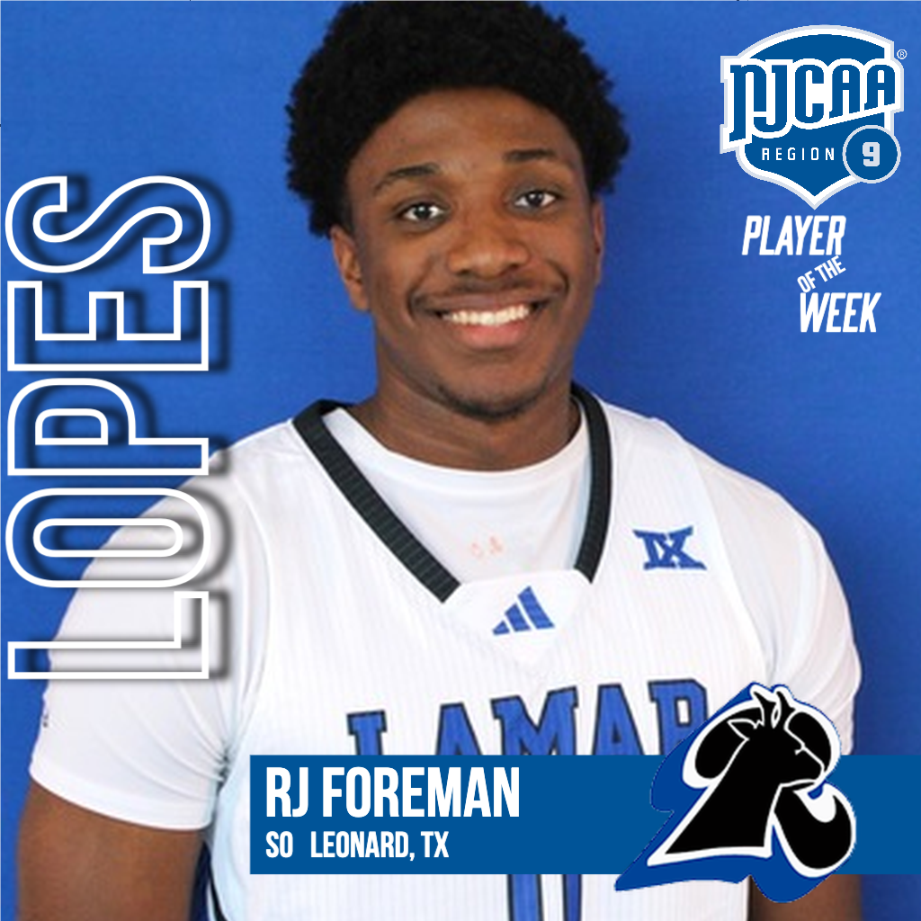RJ Foreman - week 1 player of the week
